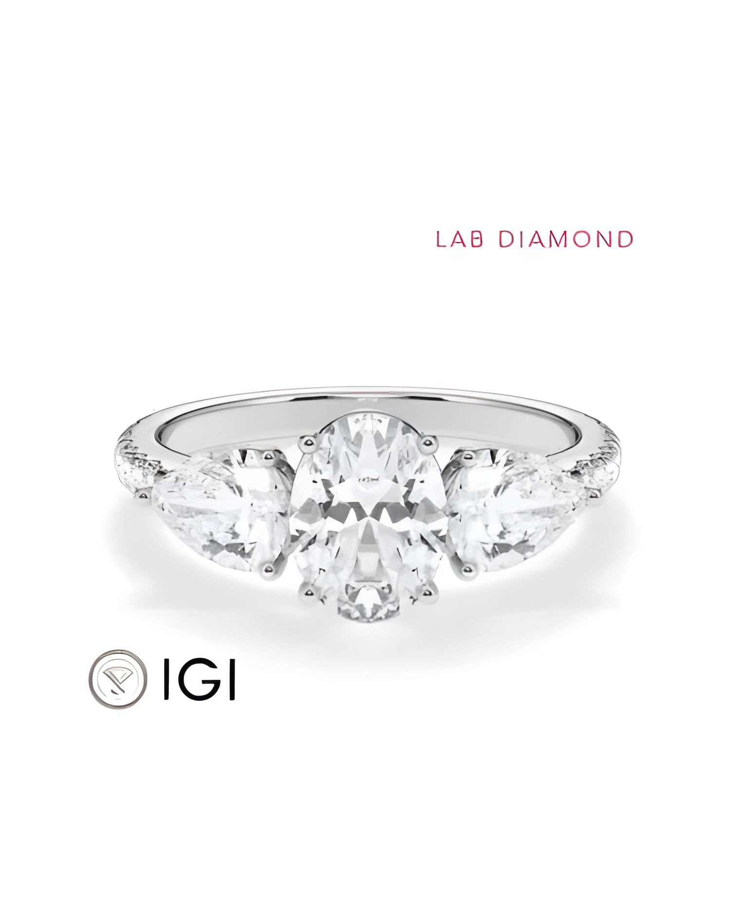 Gold or platinum engagement ring with various diamond cuts | Starting