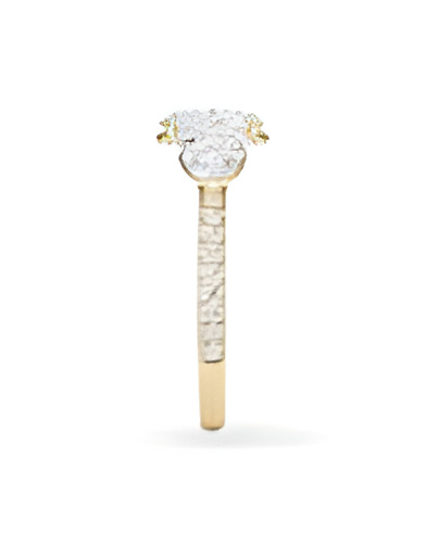 Gold or platinum engagement ring with various diamond cuts | Staring
