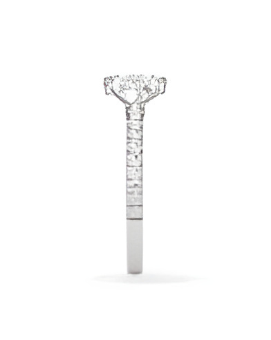 Gold or platinum engagement ring with various diamond cuts | Staring