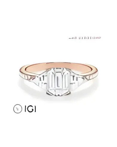 Anell de compromís d’or o platí amb diferents talls de diamant | Staring