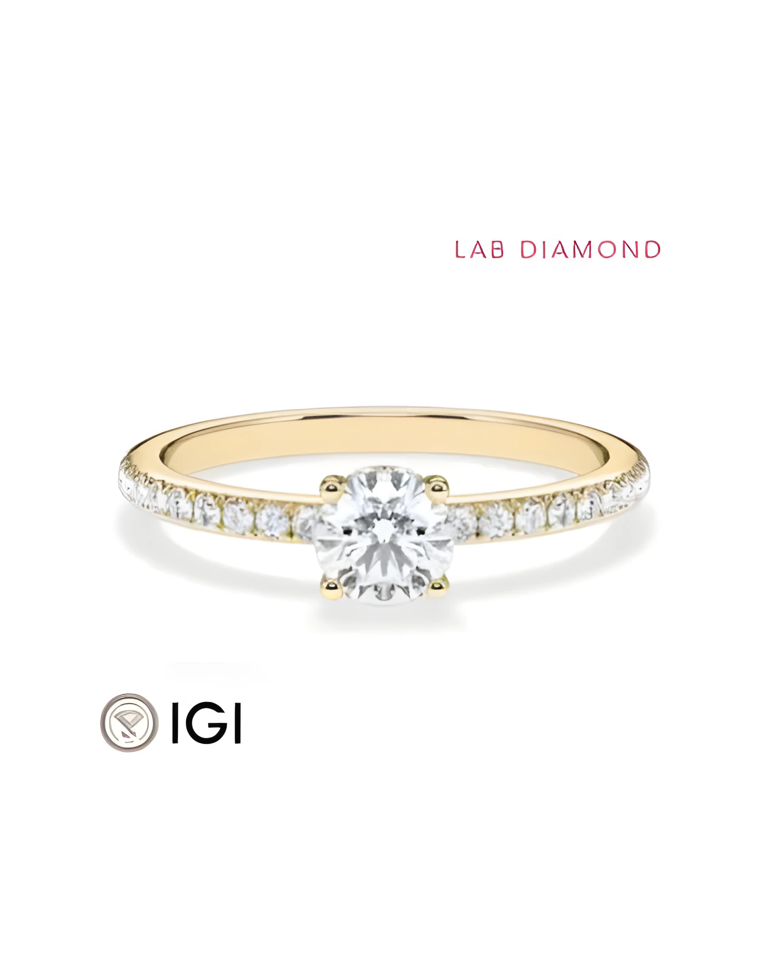 Pavé engagement rings with ethical lab-grown diamonds