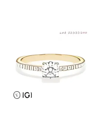 Anillos de compromiso pavé con diamantes sotenibles de laboratorio