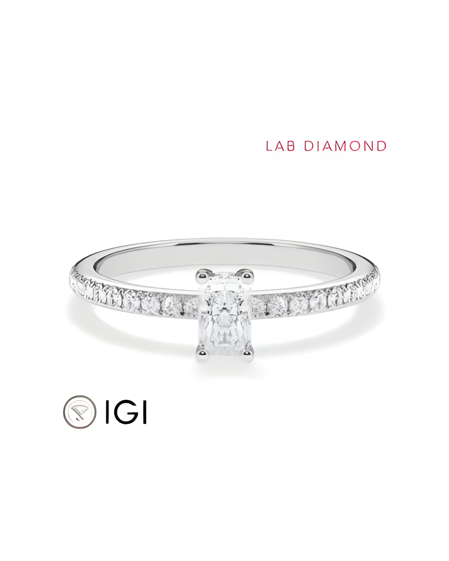 Anells de compromís pavé amb diamants ètics de laboratori | Staring