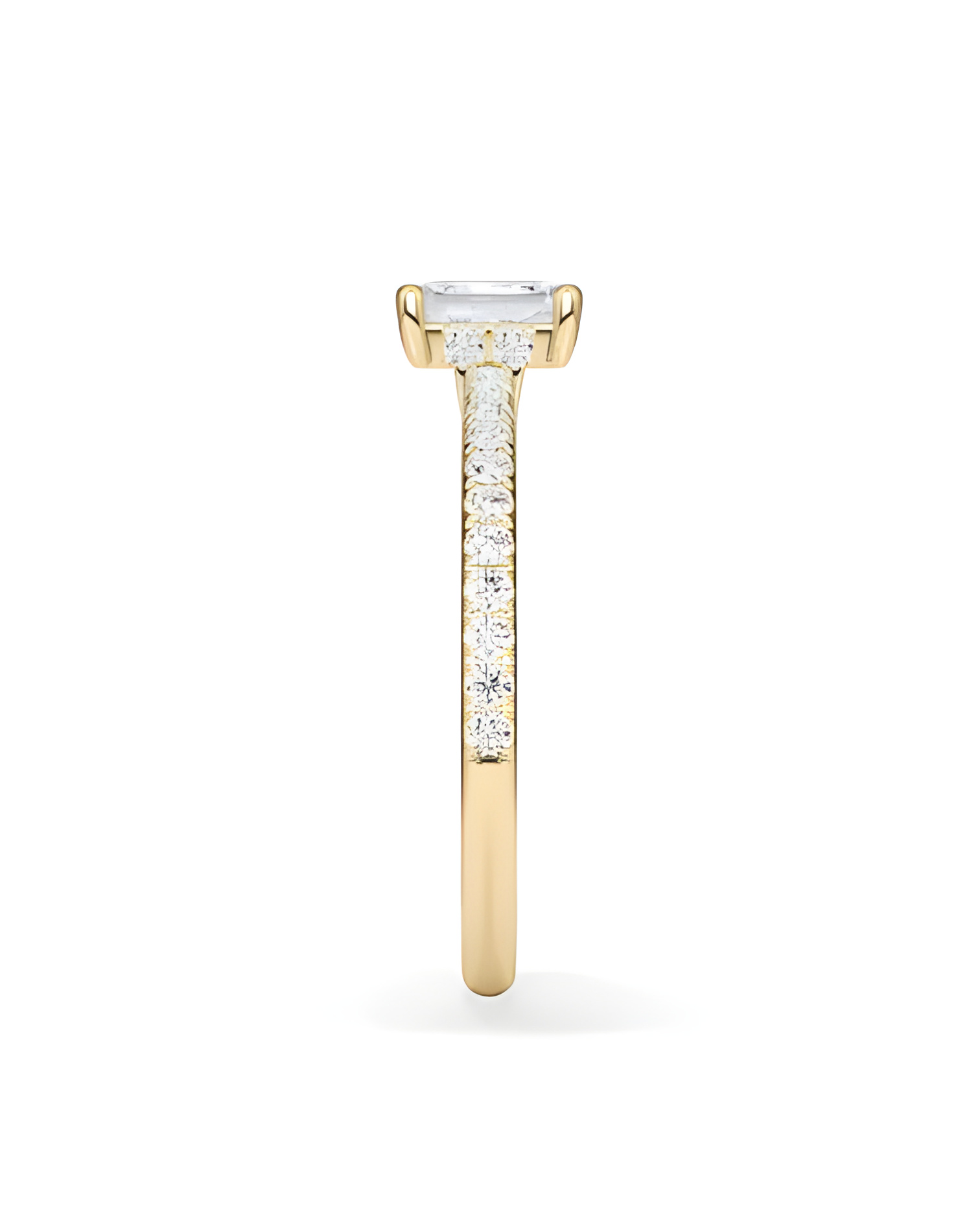 Anells de compromís pavé amb diamants ètics de laboratori | Staring