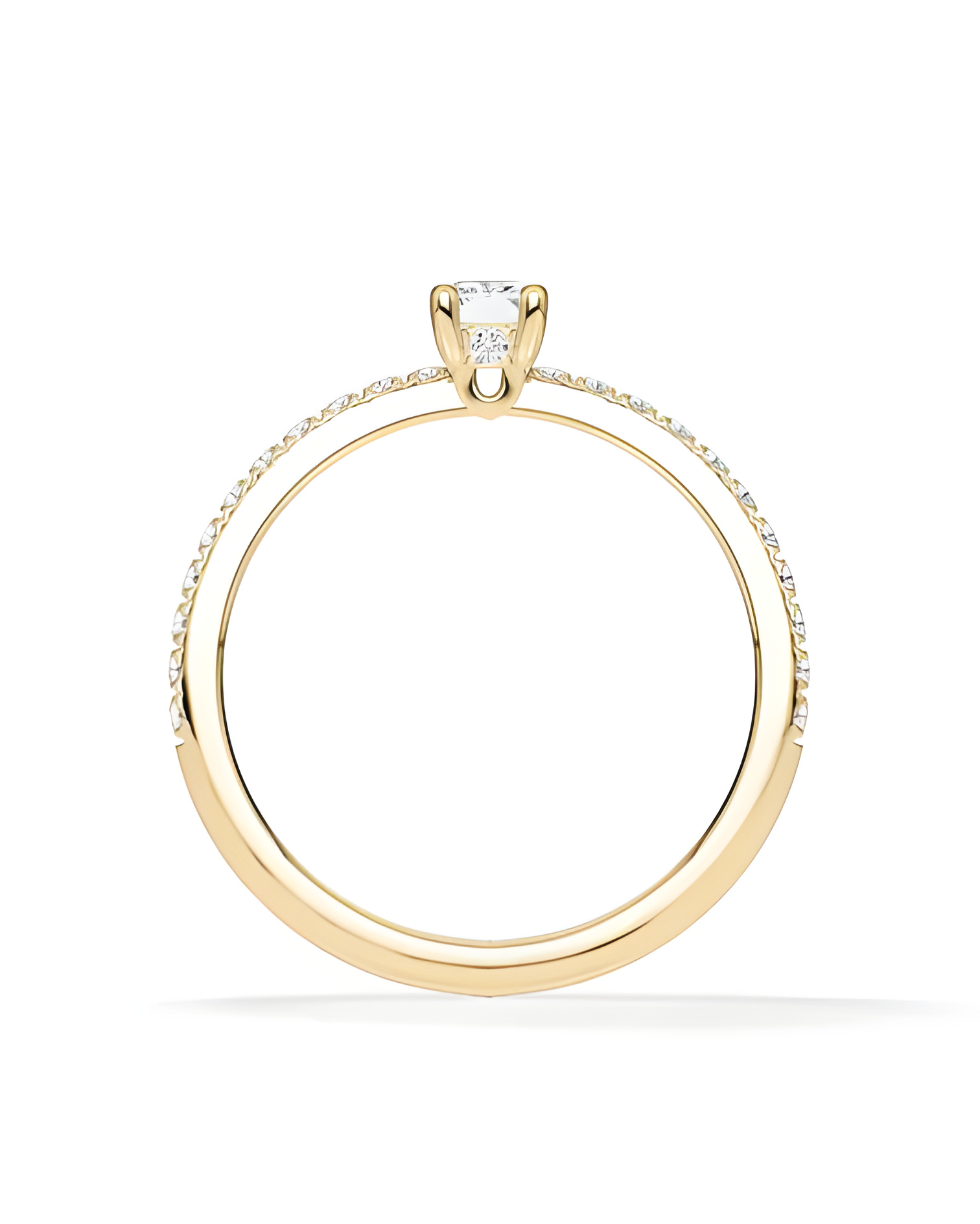Anells de compromís pavé amb diamants ètics de laboratori | Staring