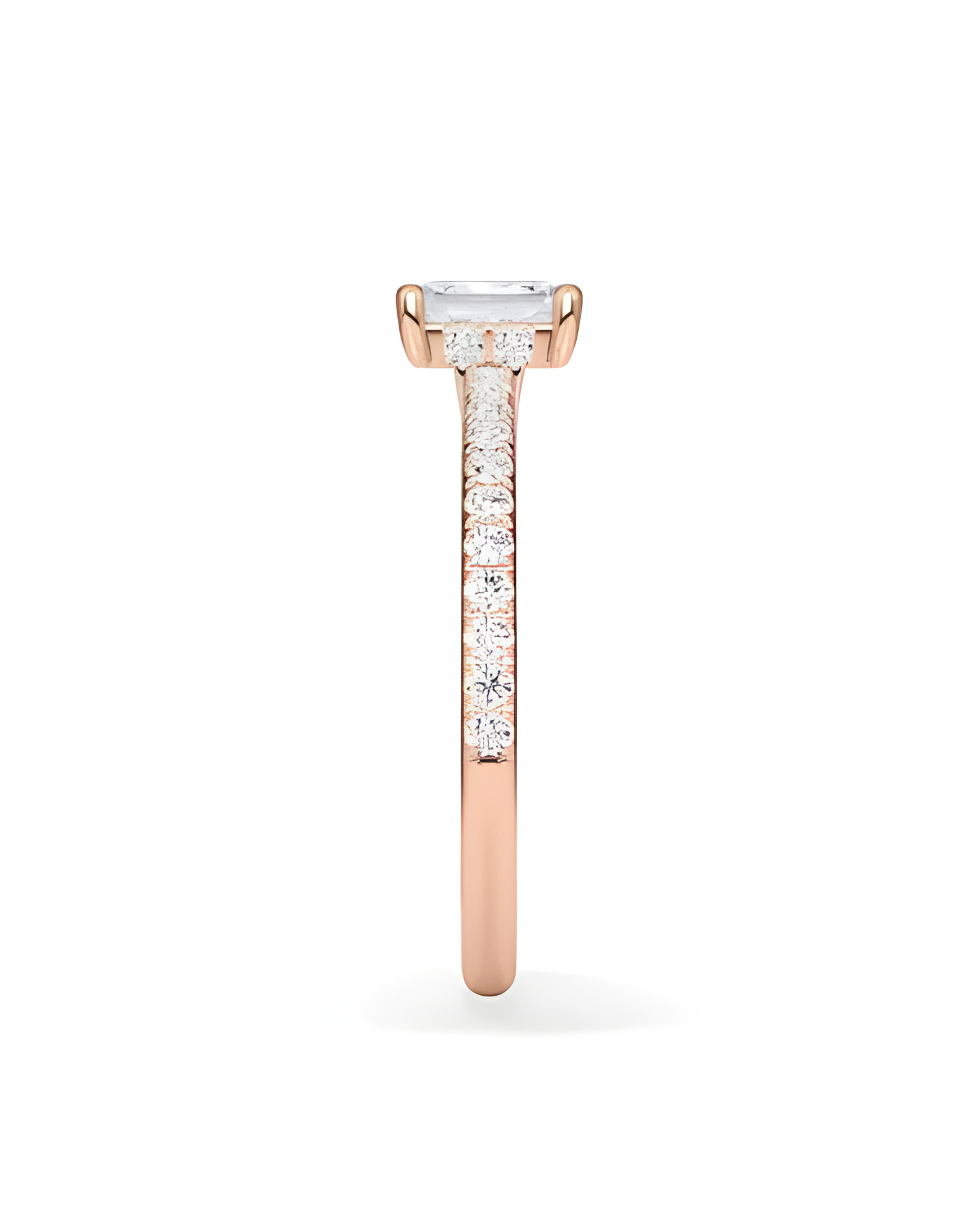 Anells de compromís pavé amb diamants ètics de laboratori | Staring