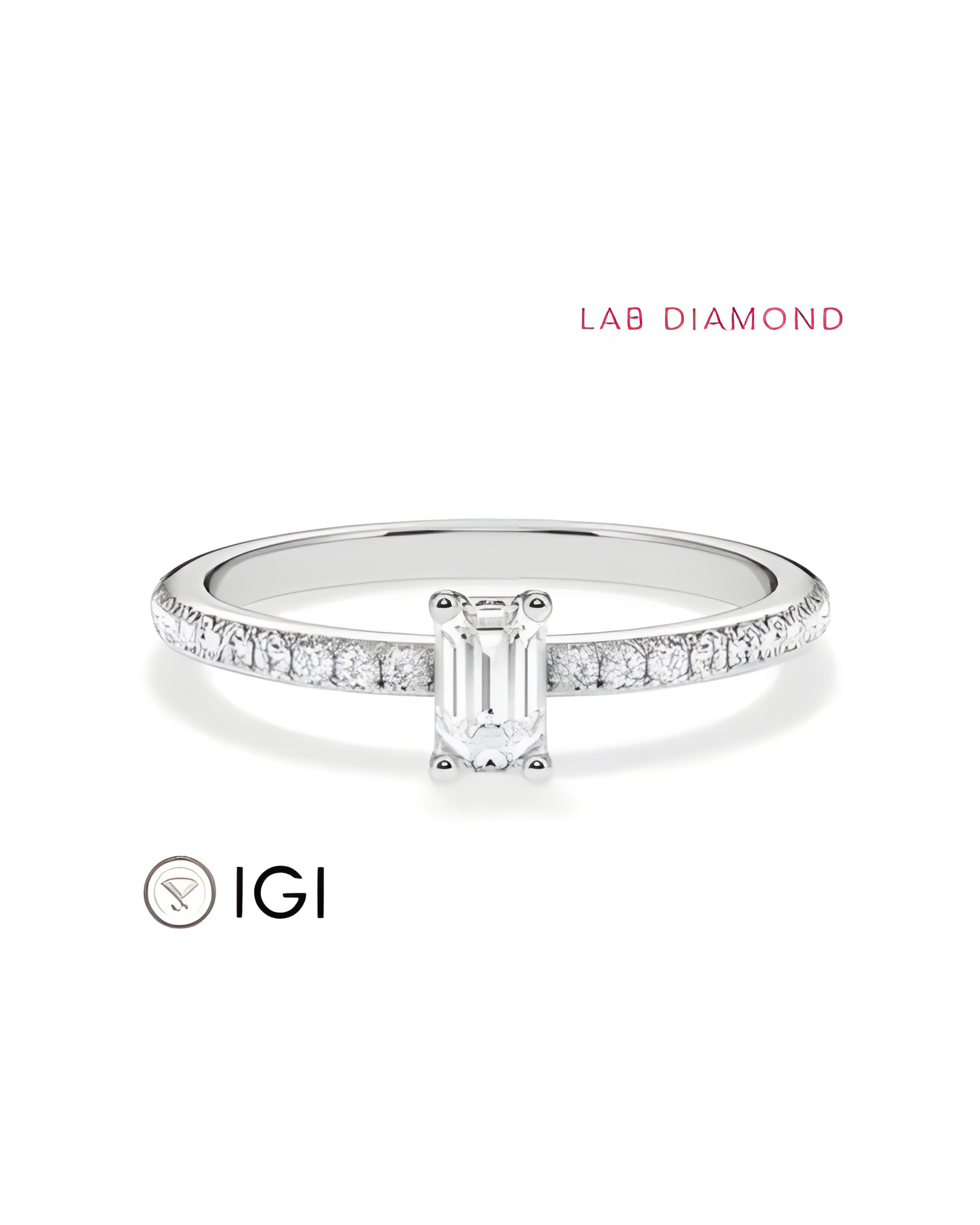 Anells de compromís pavé amb diamants ètics de laboratori | Staring