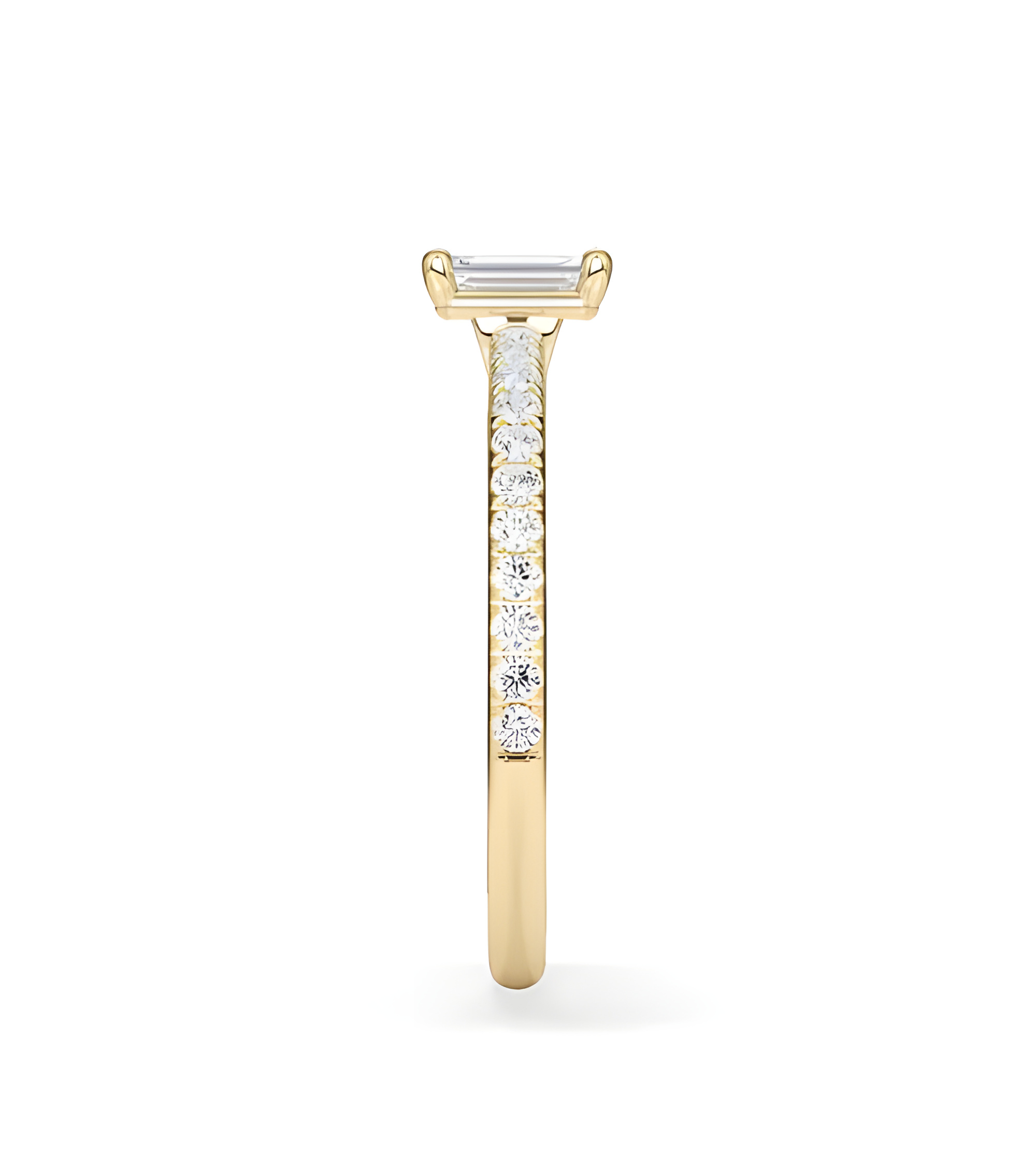 Platinum combined Pavé engagement rings with lab-grown diamonds | Staring