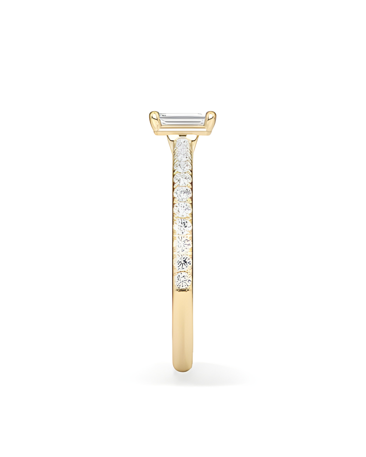 Platinum combined Pavé engagement rings with lab-grown diamonds | Staring