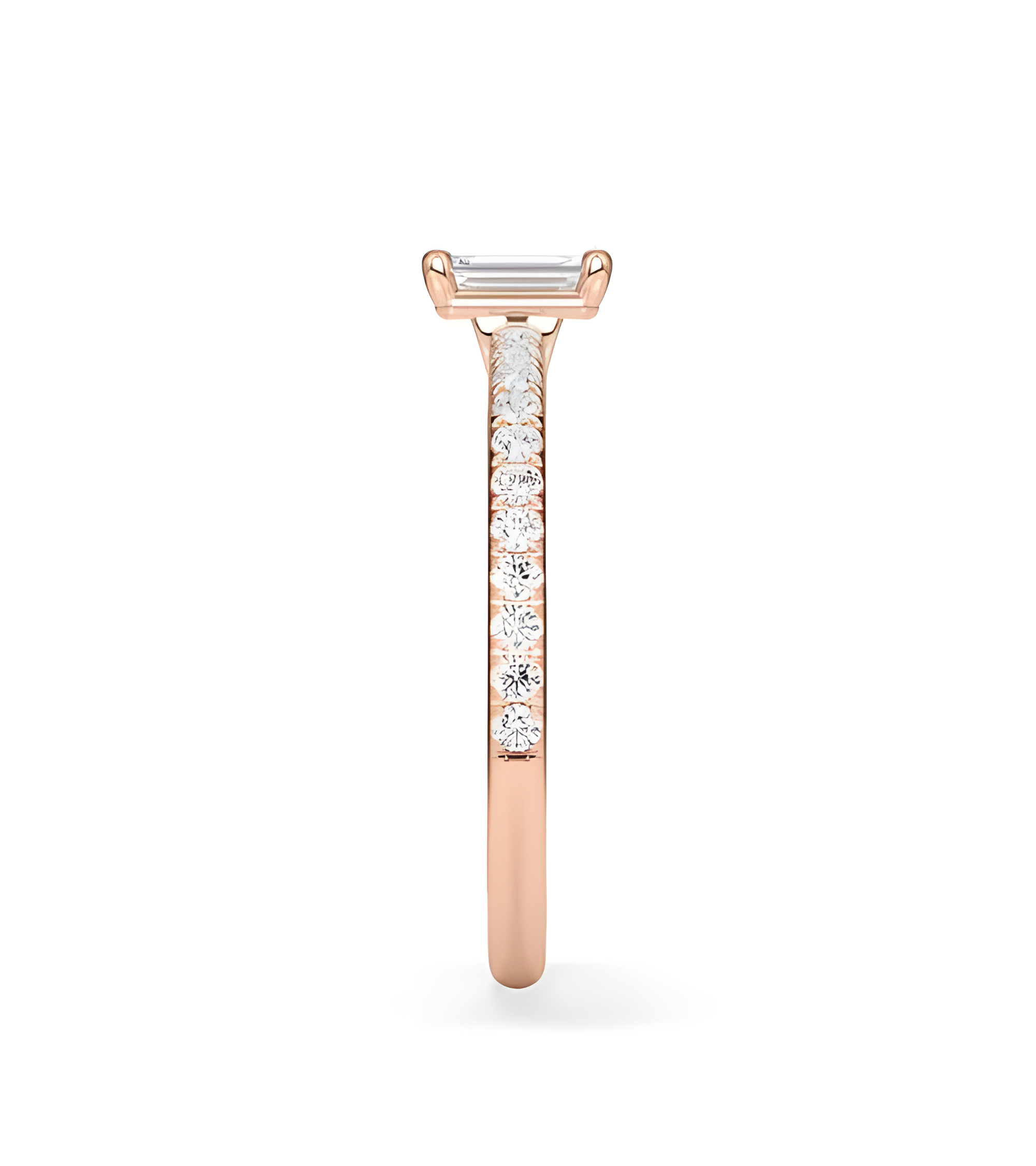 Anells de compromís pavé amb diamants ètics de laboratori | Staring