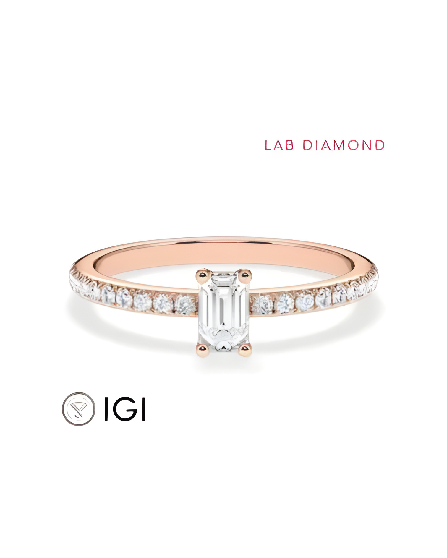 Anells de compromís pavé amb diamants ètics de laboratori | Staring