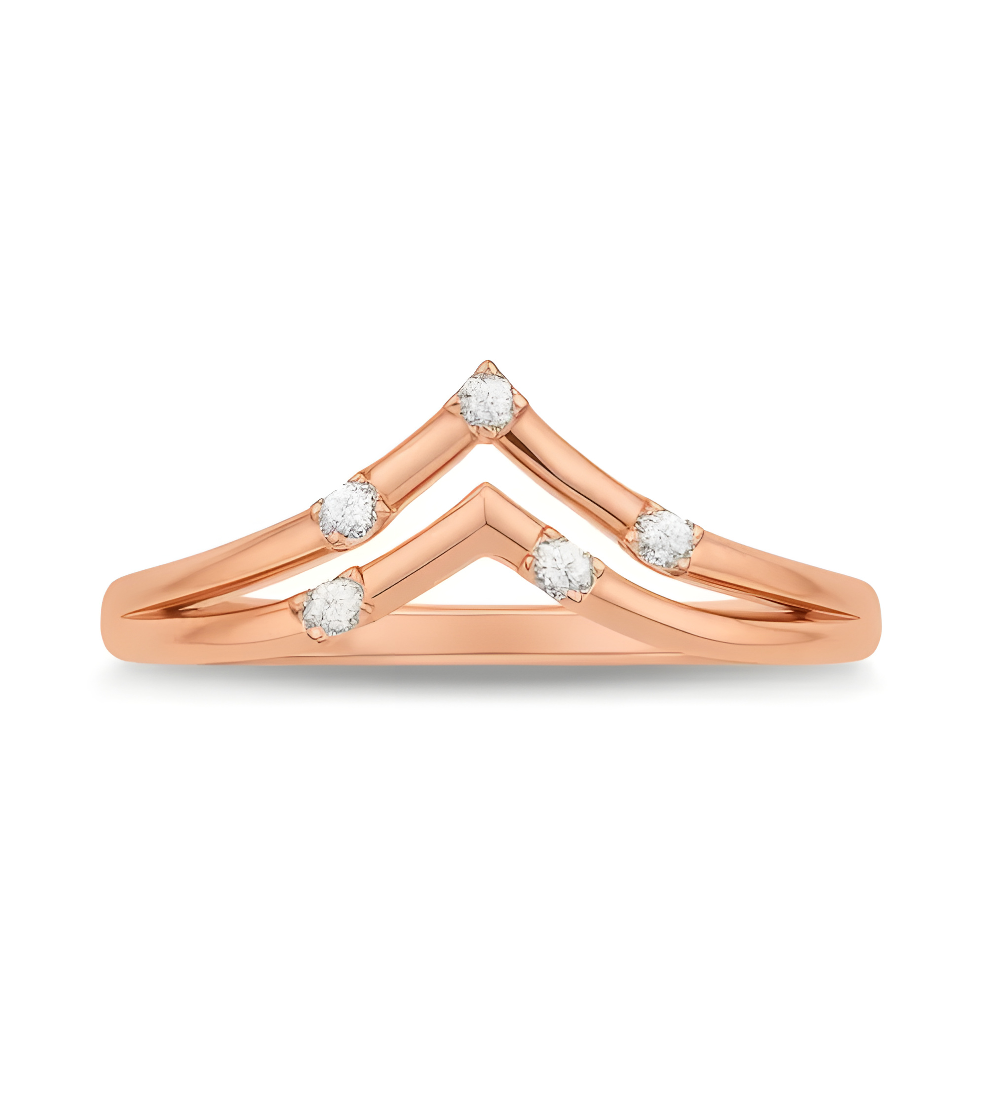 Anell d’or en forma de punta amb diamants | Staring