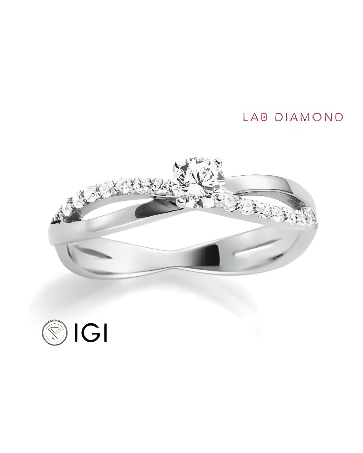 Anillo de compromiso entrelazado con diamantes de laboratorio | Staring
