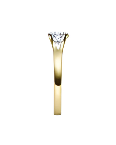 Fénix 0,10 | Oro amarillo - ANILLO DE COMPROMISO EN ORO - Precioso anillo de compromiso de diseño en oro amarillo con un diamant