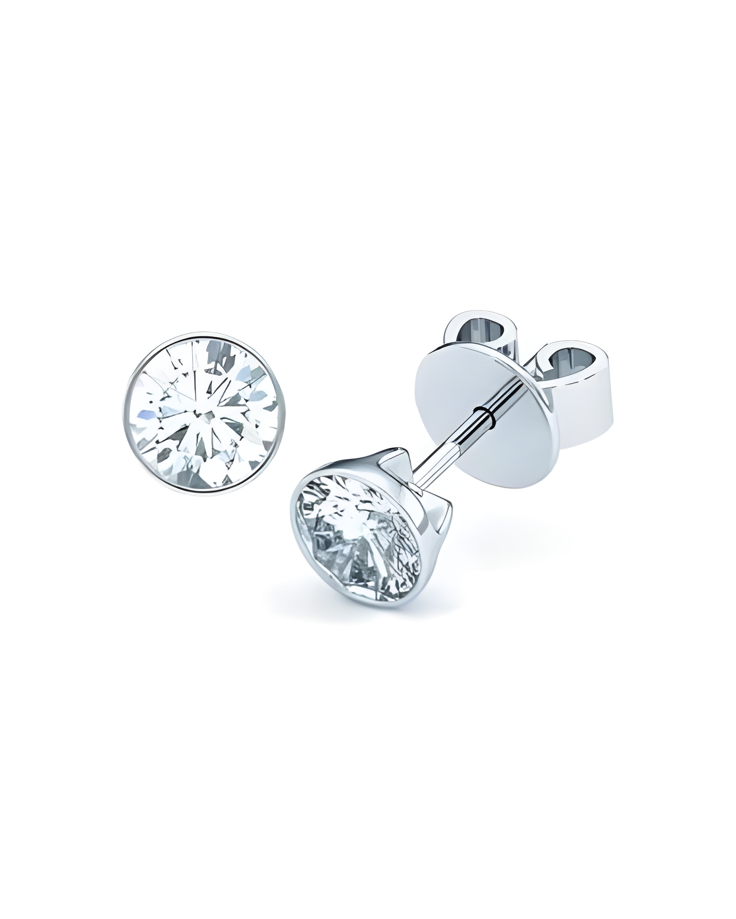 Pendientes Bezel con diamantes de laboratorio en Mallorca I Staring