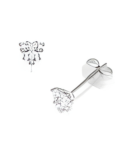 Pendientes talla corazón de 18k o platino con diamantes lab I Staring