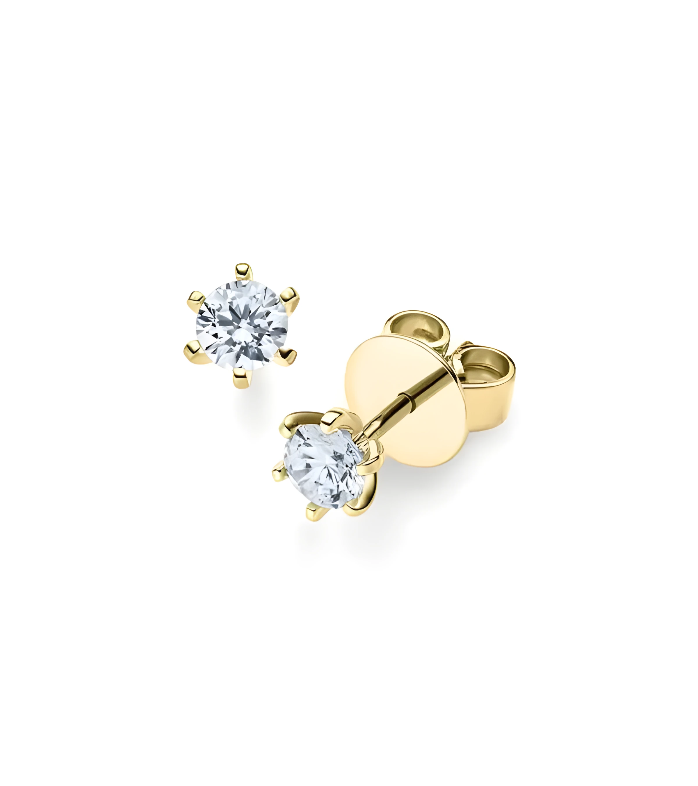 Pendientes oro amarillo 18k  con diamantes Tenerife | Staring
