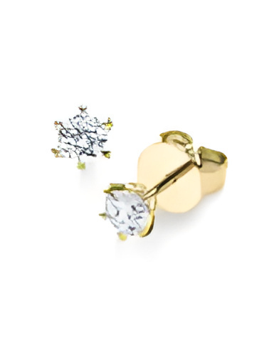 Pendientes oro amarillo 18k  con diamantes Tenerife | Staring