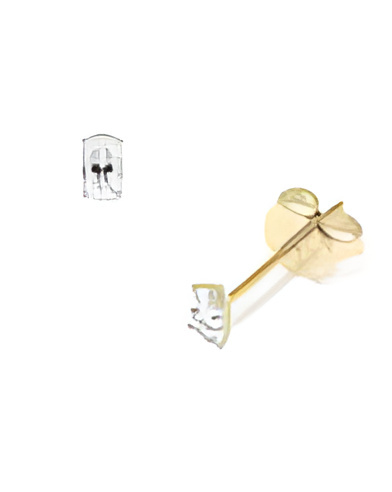 Pendientes Oval en oro amarillo 18k con diamantes naturales | Staring