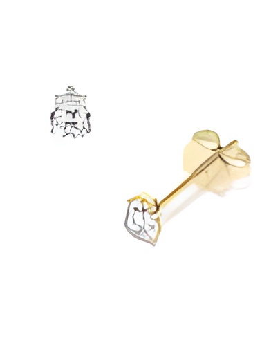 Pendientes en oro amarillo de 18k con diamantes naturales | Staring