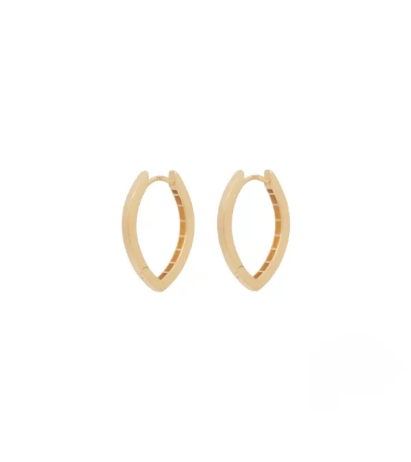 Criollas de oro amarillo de 18k  con cierre clic y ovaladas | Staring