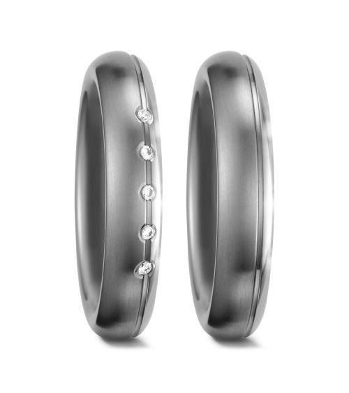 Par de anillos de titanio para la boda totalmente customizables