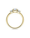 Anillo de compromiso con 3 diamantes en oro blanco o platino | Staring
