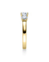 Anillo de compromiso con 3 diamantes en oro blanco o platino | Staring
