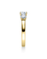 Anillo de compromiso con 3 diamantes en oro blanco o platino | Staring