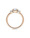 Anillo de compromiso con 3 diamantes trilogy en oro rosa| Staring