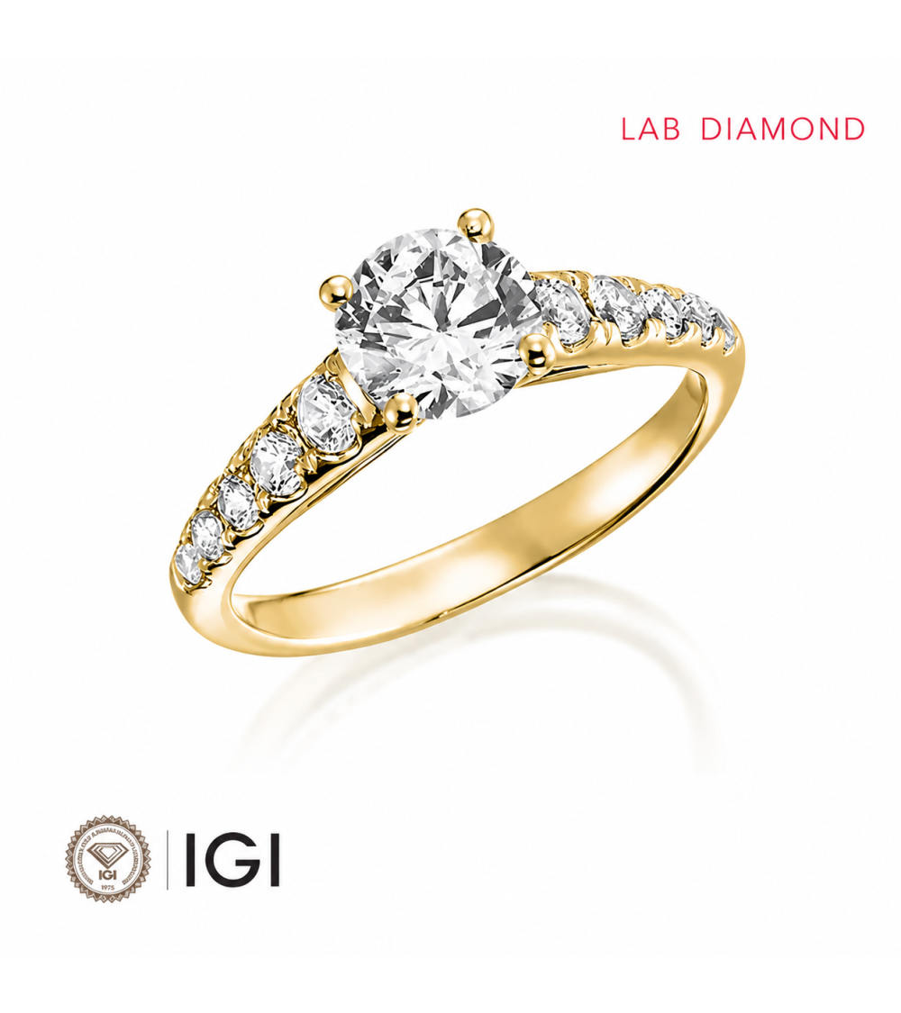 Anillo de compromiso con diamantes de laboratorio Navarra | Staring