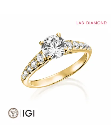 Anillo de compromiso con diamantes de laboratorio Navarra | Staring