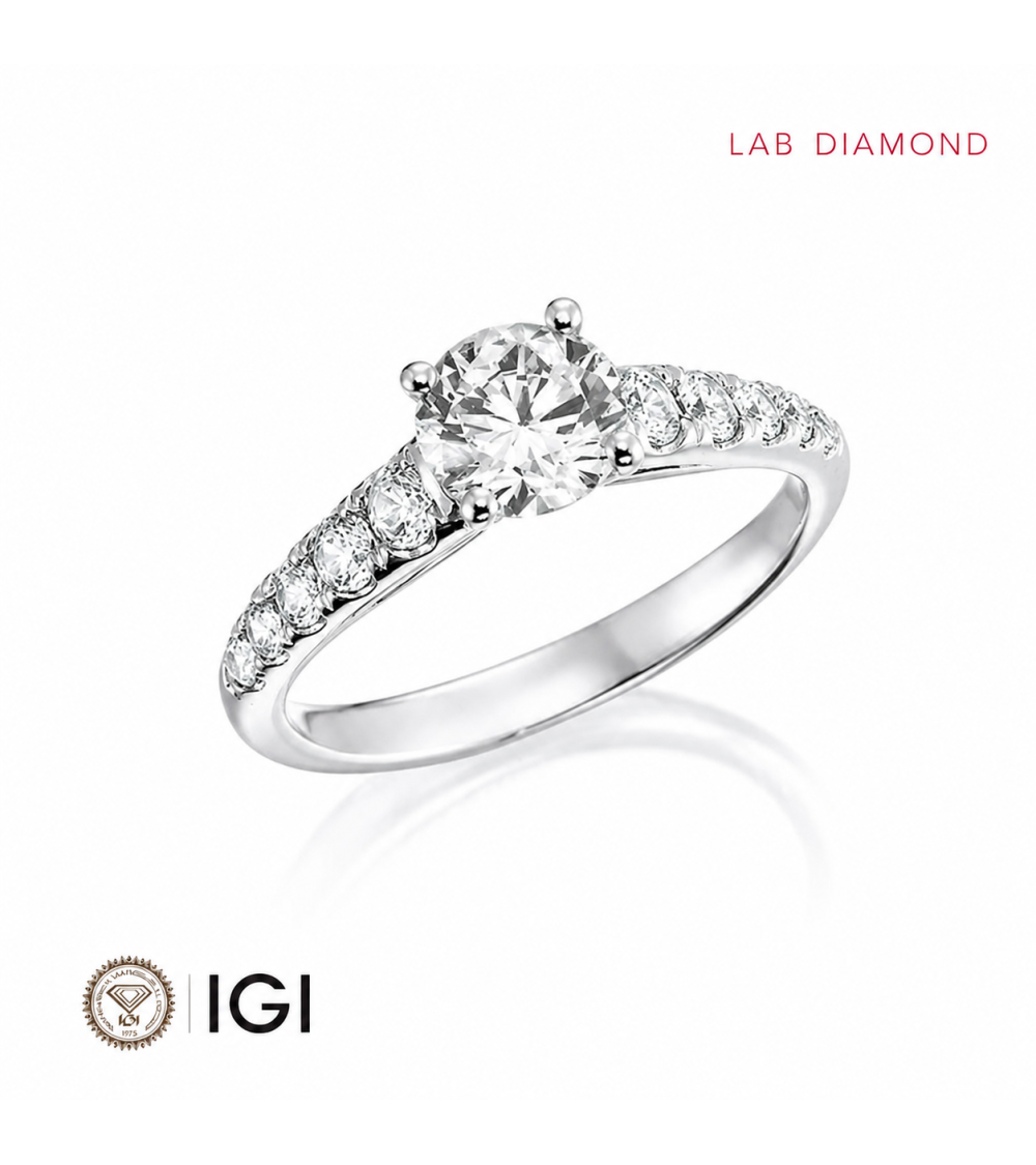 Burgos Engagement Ring with Lab-Grown Diamonds | Staring
