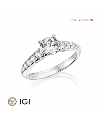 Anillo de compromiso con diamantes de laboratorio Burgos  | Staring