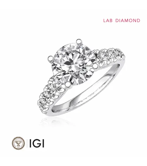 Anillo de compromiso con diamantes de laboratorio Burgos  | Staring