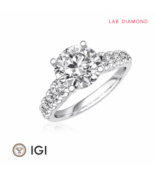 Burgos Engagement Ring with Lab-Grown Diamonds | Staring