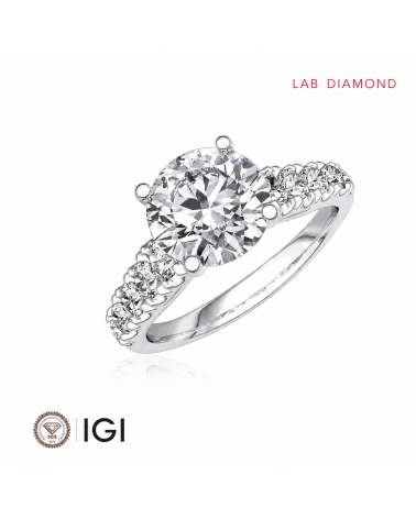 Anillo de compromiso con diamantes de laboratorio Burgos  | Staring