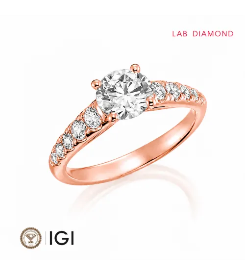 Anillo de compromiso con diamantes de laboratorio Galicia | Staring