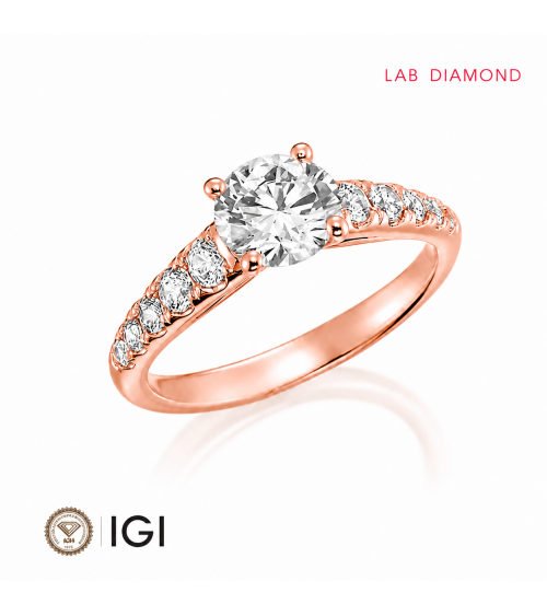 Navarra Engagement Ring with Lab-Grown Diamonds | Staring