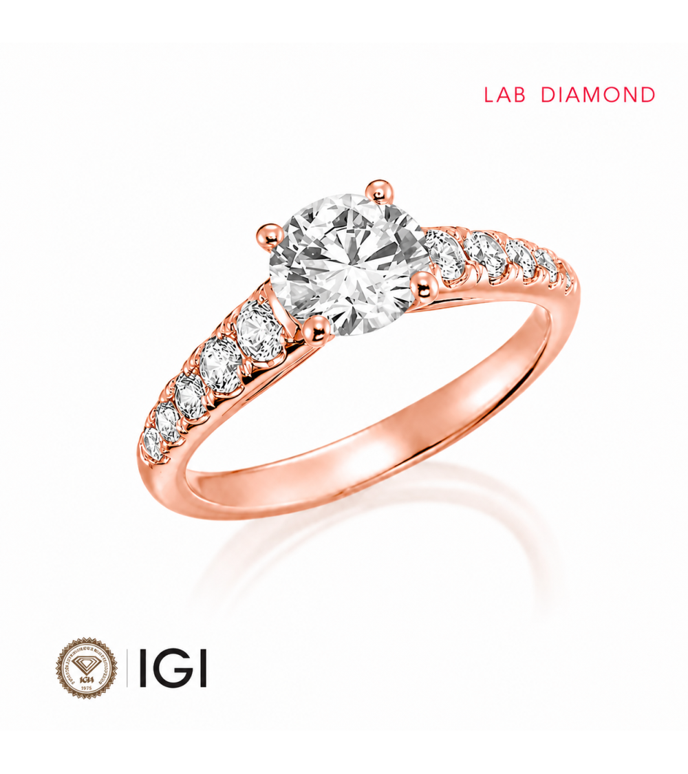 Anillo de compromiso con diamantes de laboratorio Galicia | Staring