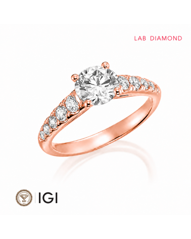 Navarra Engagement Ring with Lab-Grown Diamonds | Staring