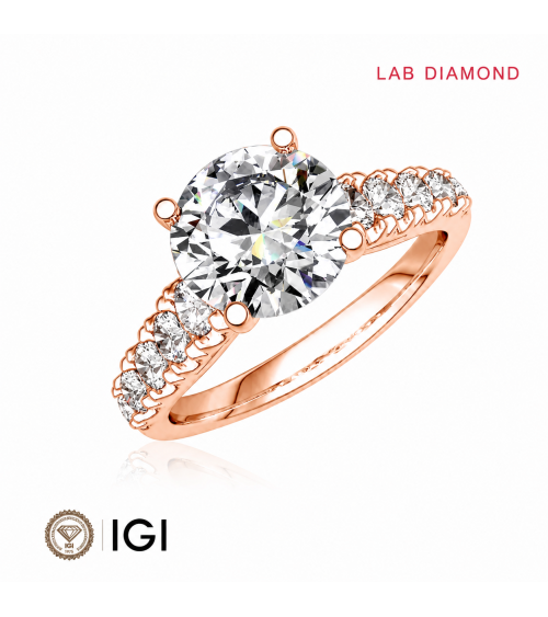 Navarra Engagement Ring with Lab-Grown Diamonds | Staring