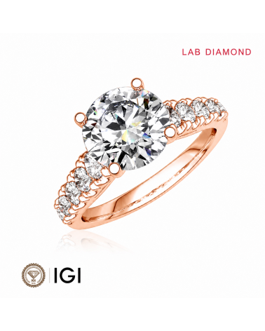 Navarra Engagement Ring with Lab-Grown Diamonds | Staring