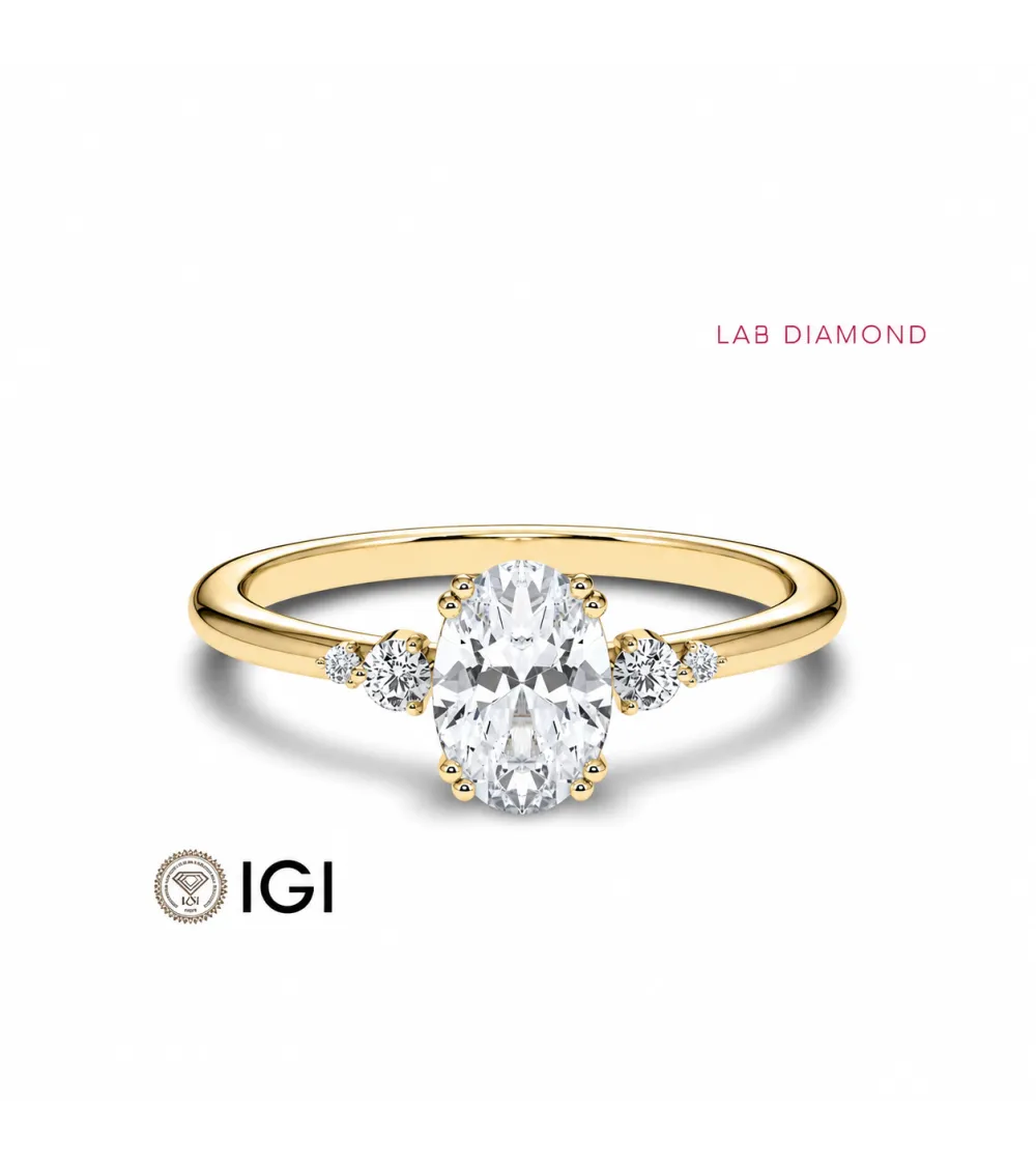 Lab-grown diamond solitaire engagement rings | Staring