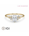 Oval Lab-Grown Diamond Engagement Ring in 18K Yellow Gold | Staring
