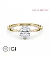 Anillo de compromiso hojas con diamante oval de laboratorio en Palma de Mallorca | Staring