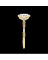 Leaf Oval Lab-Grown Diamond Engagement Ring in 18K Yellow Gold | Staring