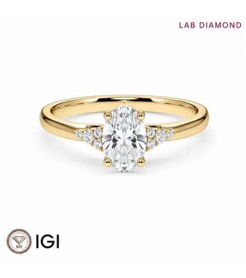 Lab-grown diamond combined engagement rings | Staring