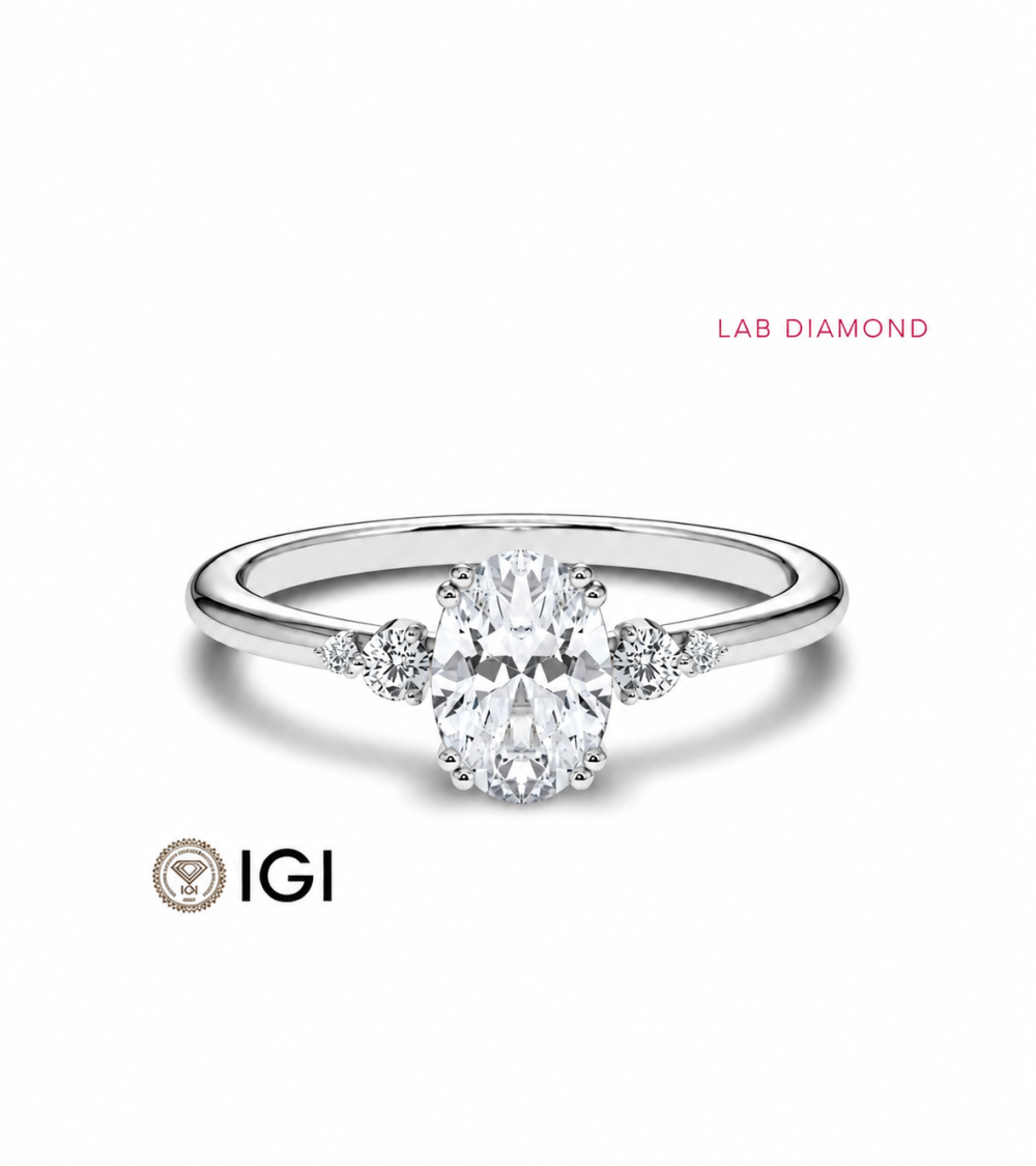 Lab-grown diamond solitaire engagement rings | Staring