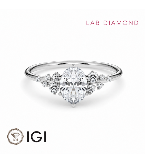 Elegant Lab-grown diamond solitaire engagement rings | Staring